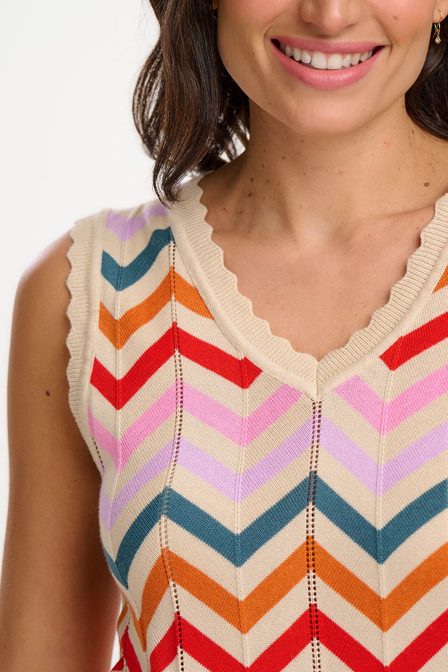 Rosy V-Neck Vest