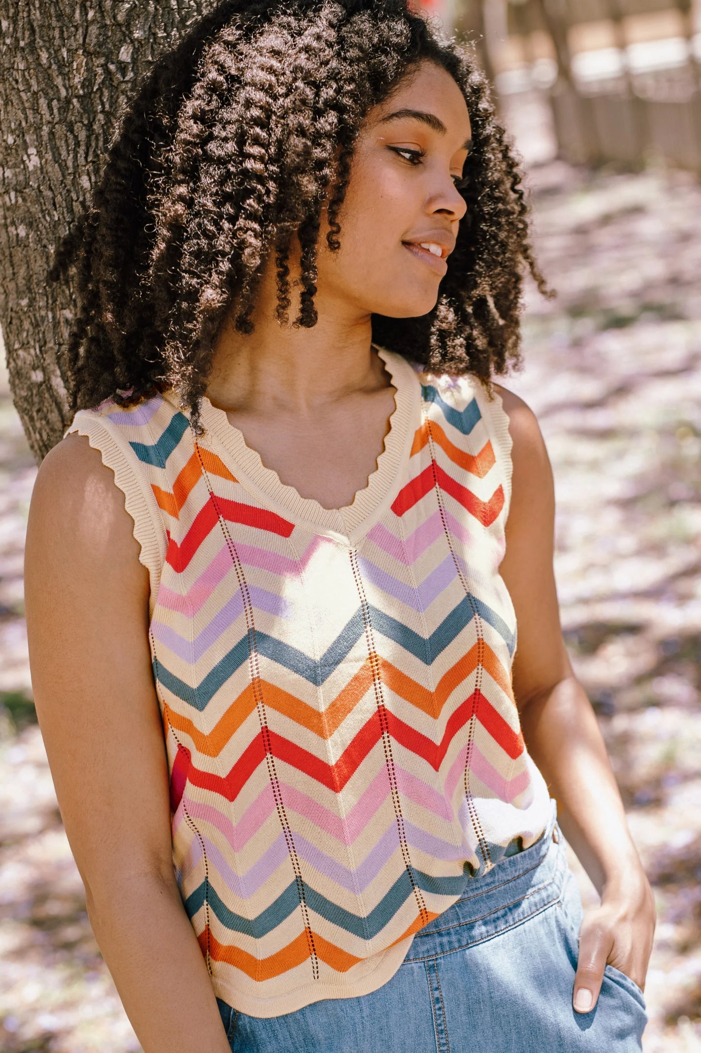 Rosy V-Neck Vest