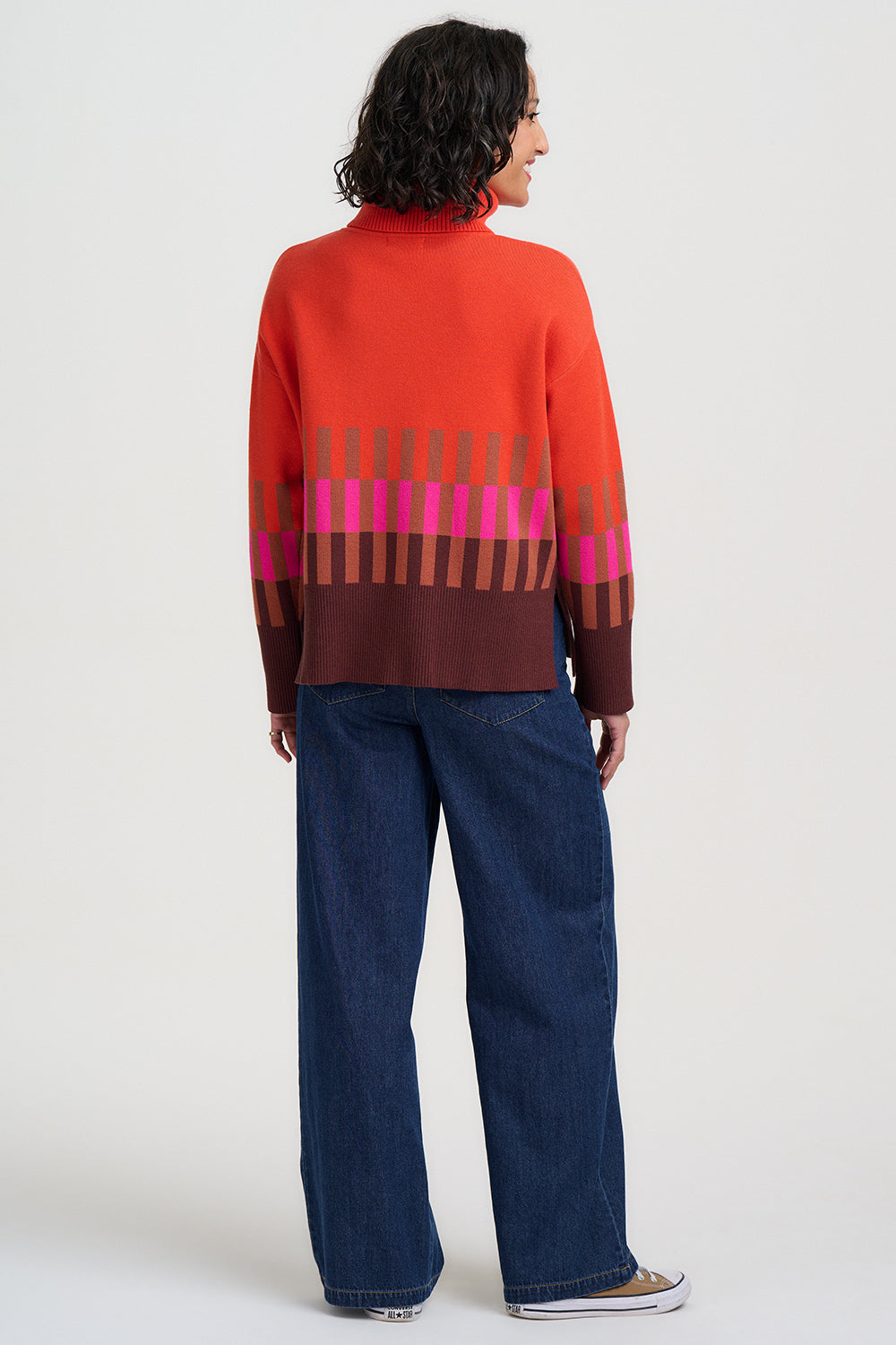 Serita Roll Neck Jumper - Orange