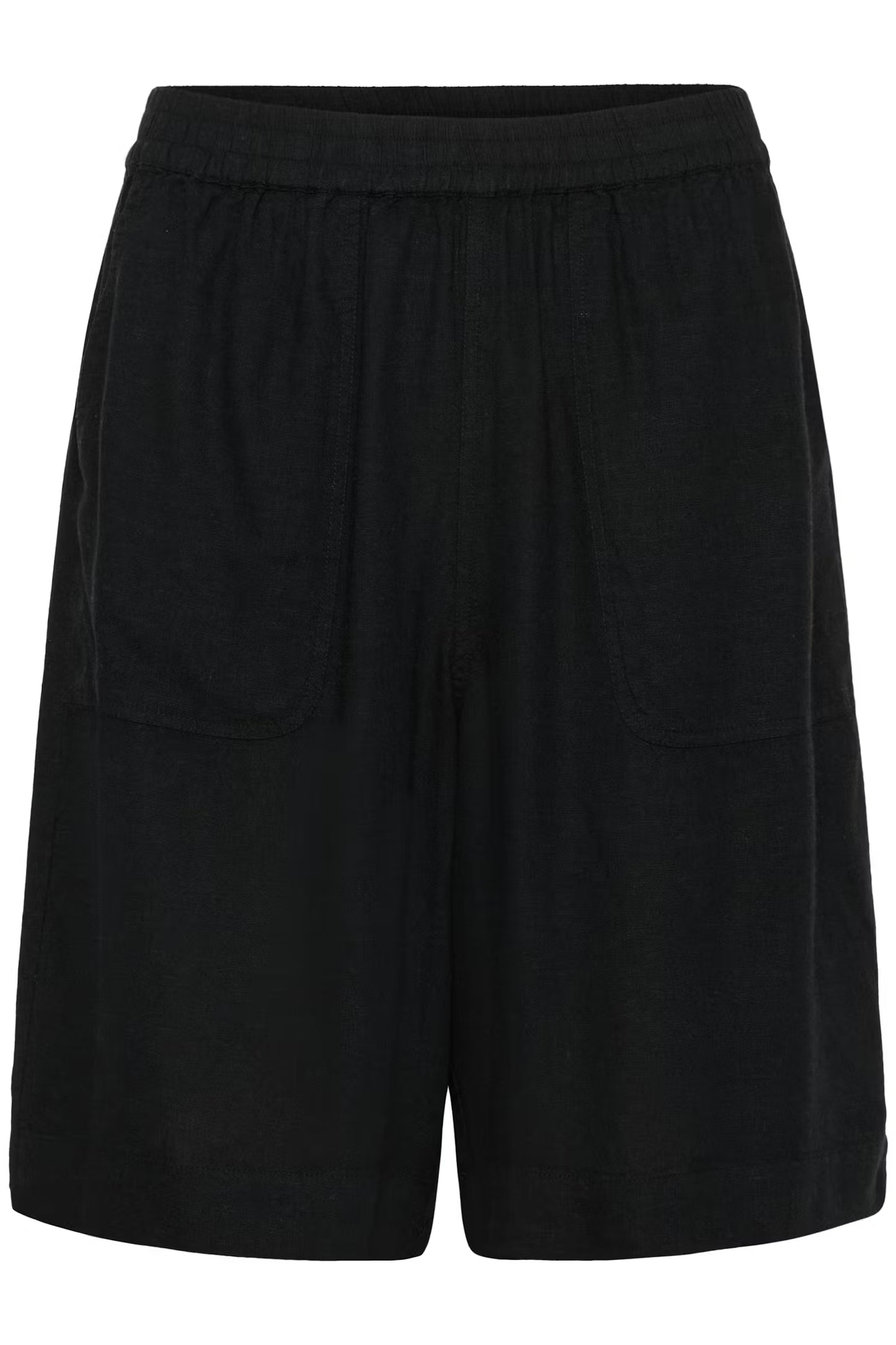 Black shorts on a white background