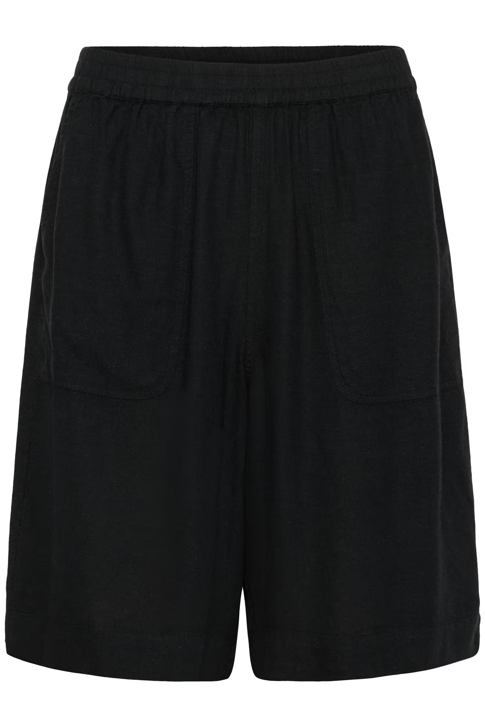 Black shorts on a white background