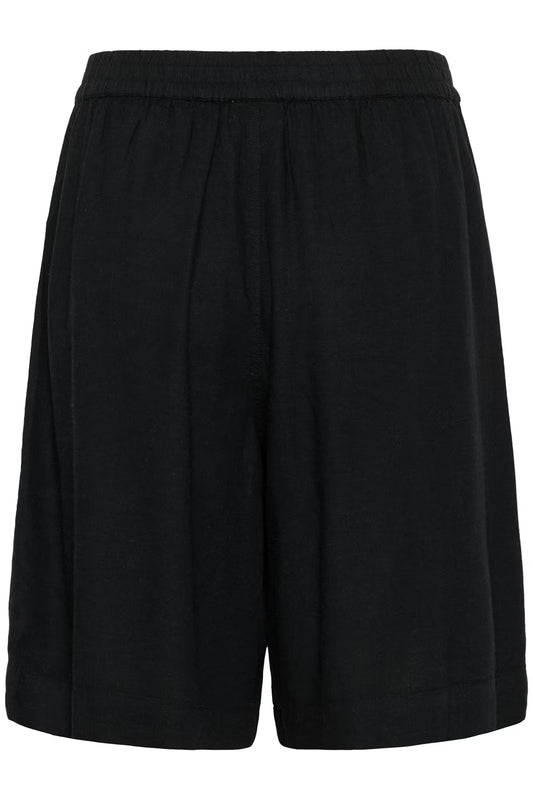 Black shorts on a white background