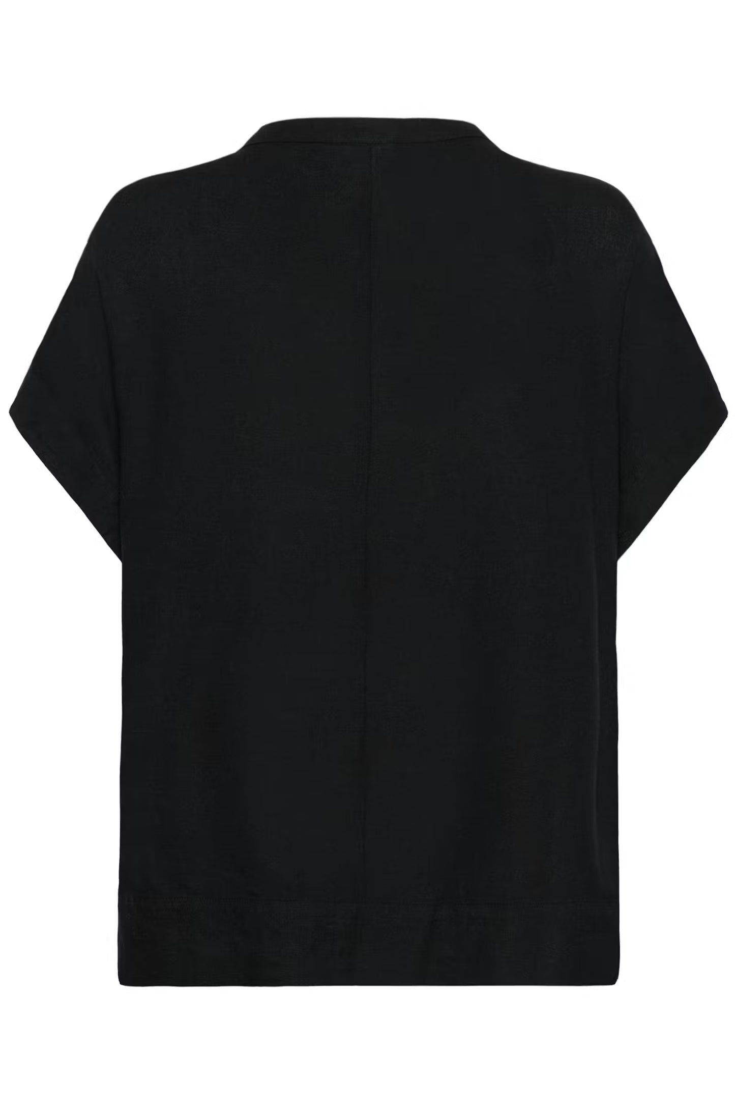 Black t-shirt on a white background