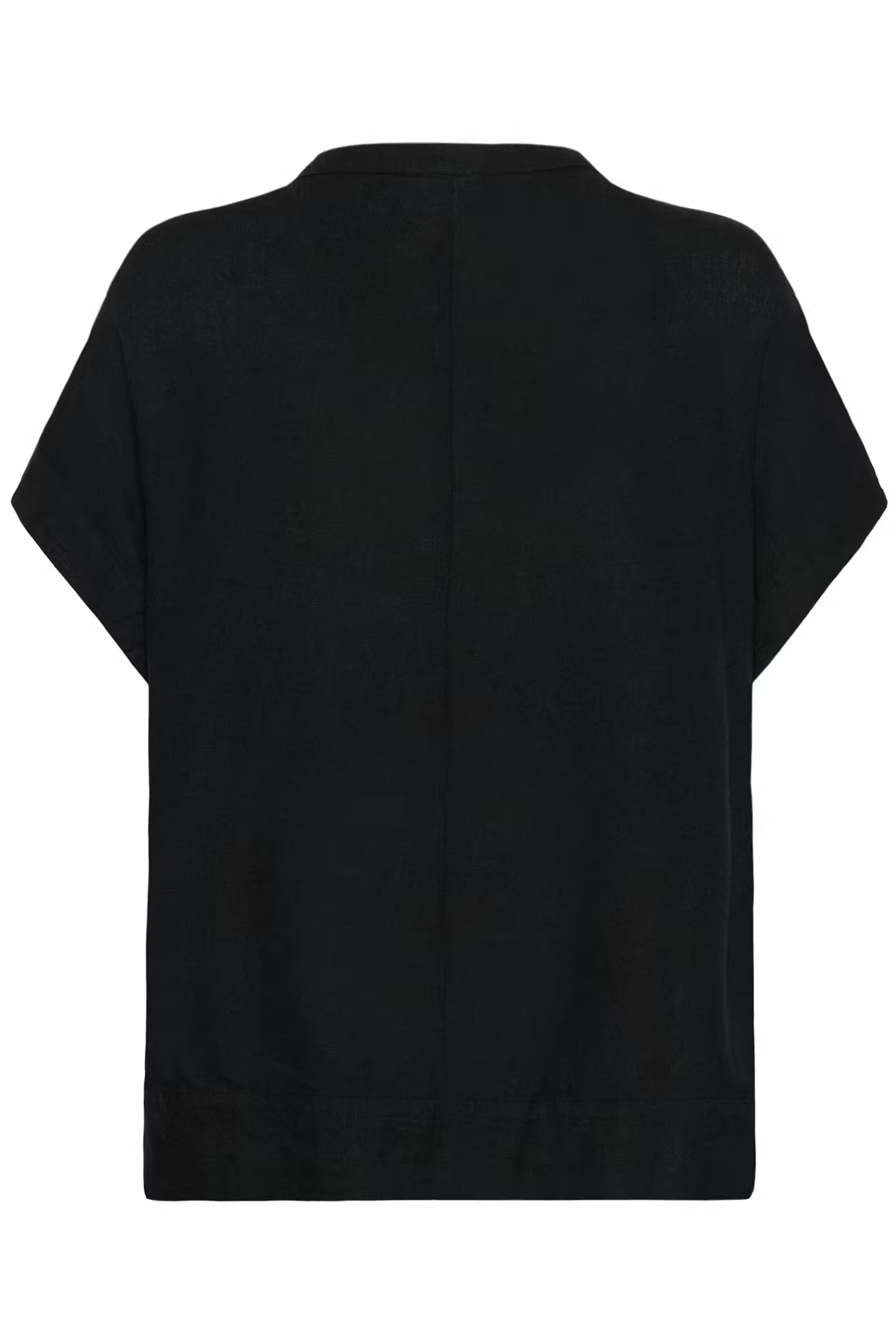 Black t-shirt on a white background