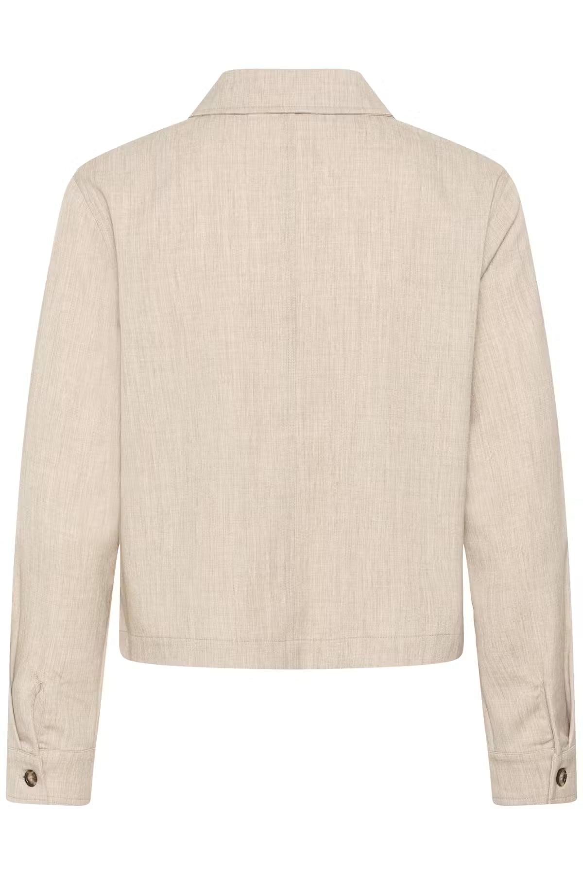 beige jacket on white background