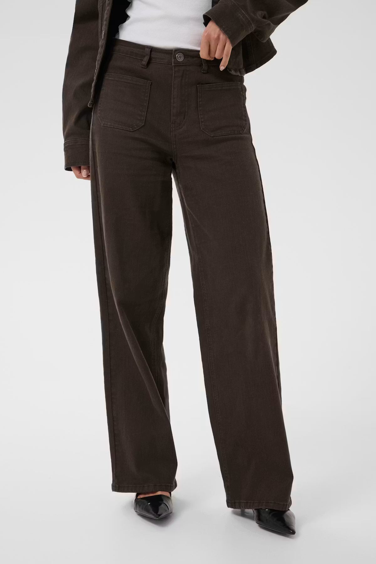 KABrook High Waist Reg Fit Jeans - Coffee Bean