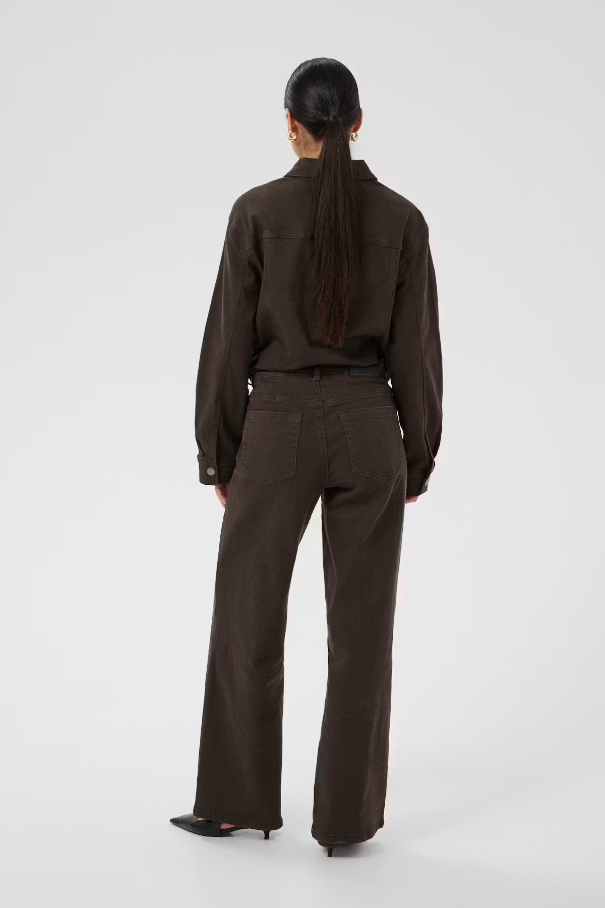 KABrook High Waist Reg Fit Jeans - Coffee Bean