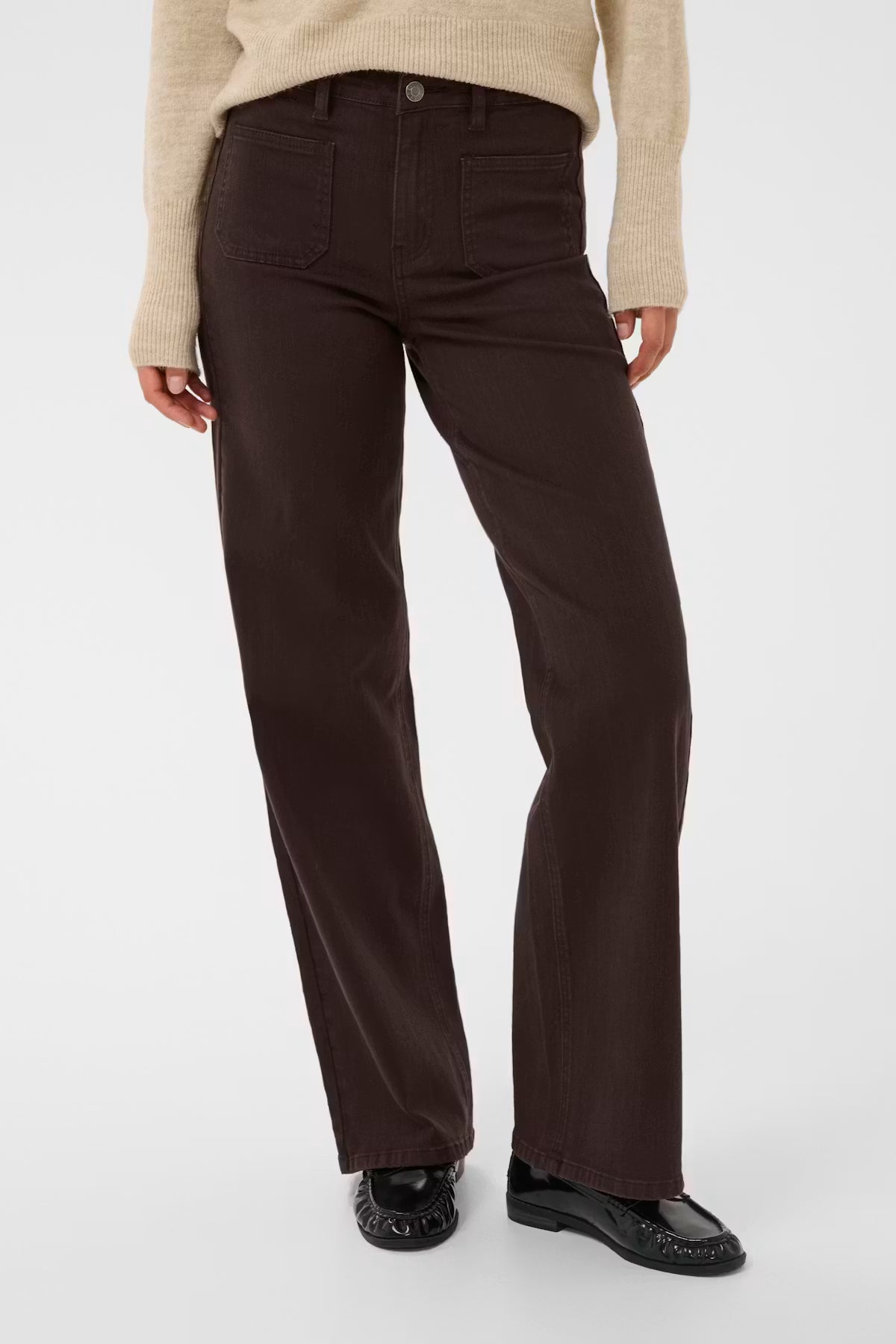 KABrook High Waist Reg Fit Jeans - Coffee Bean