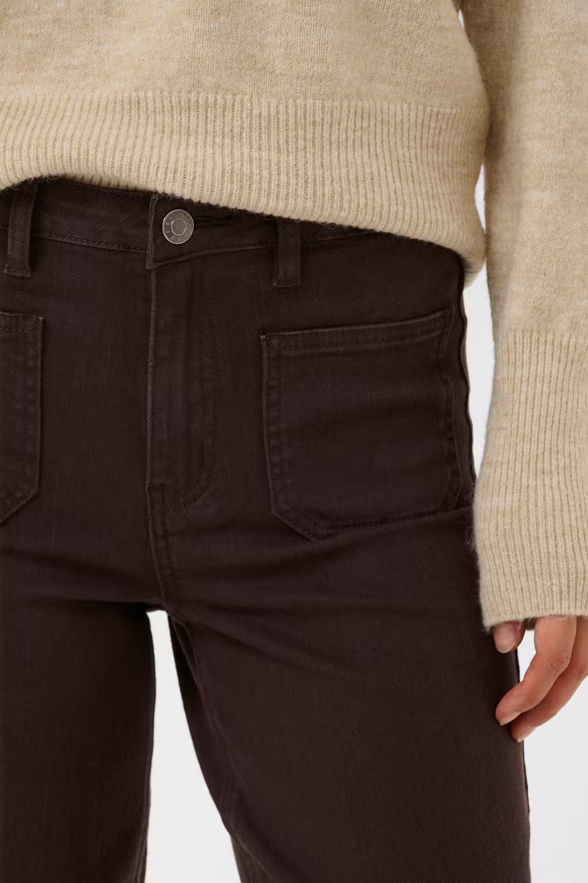 KABrook High Waist Reg Fit Jeans - Coffee Bean