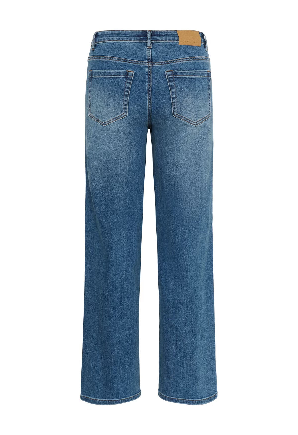Blue jeans on a white background