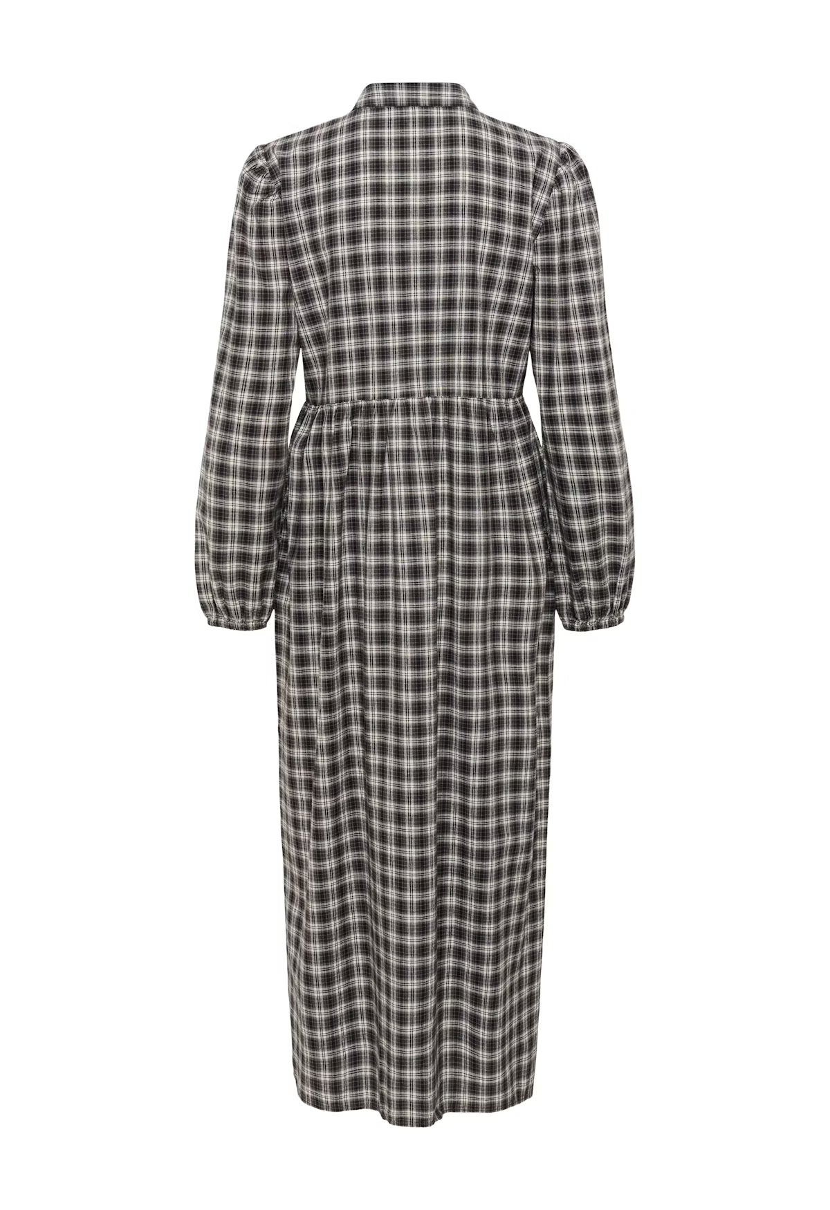 Black and white checkered dress on a white background