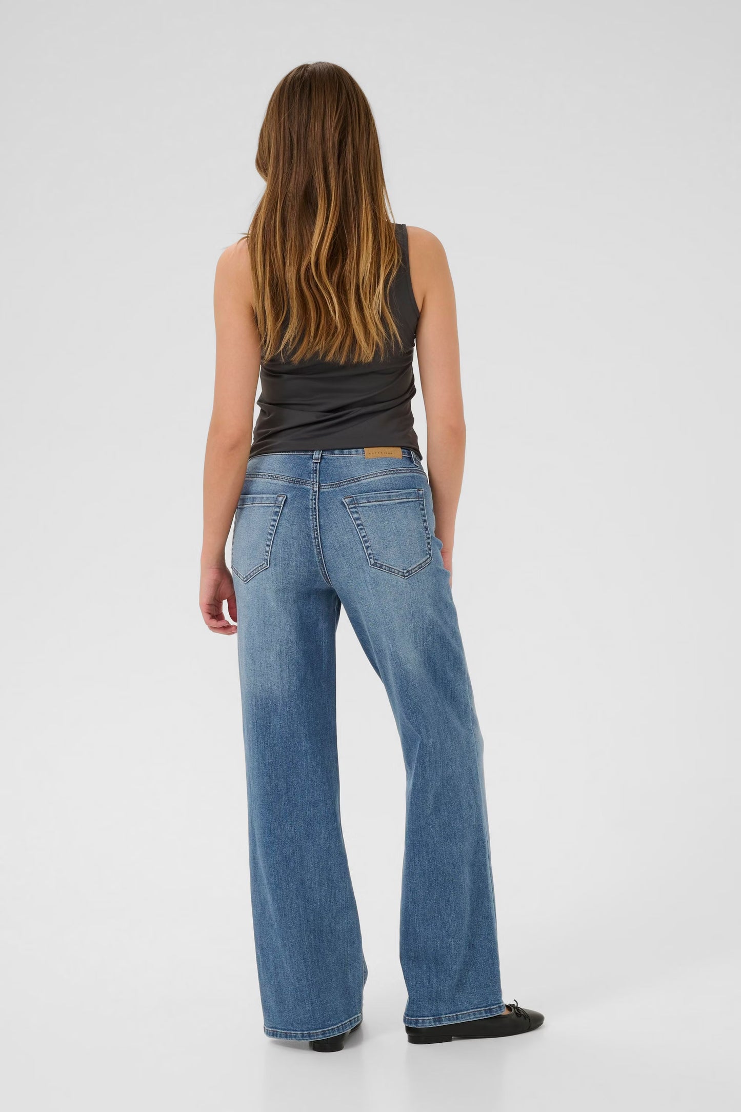 KAmeadow High Waist Reg Fit Jeans - Medium Blue