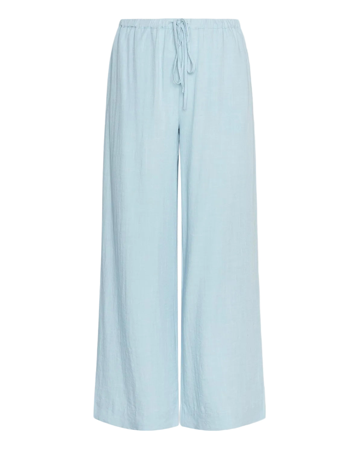 Light blue trousers on white background