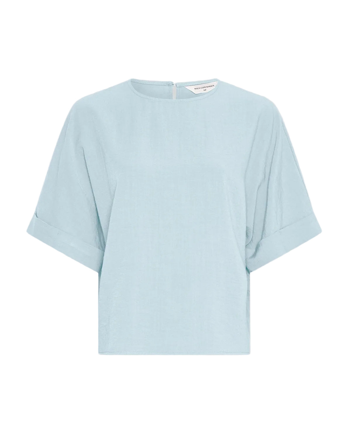 light blue t-shirt on a light grey background