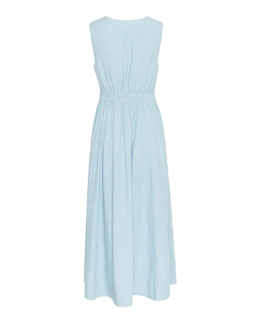 Light blue dress on a light grey background