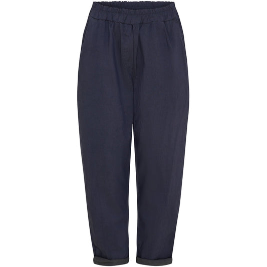 Navy blue pants on a white background