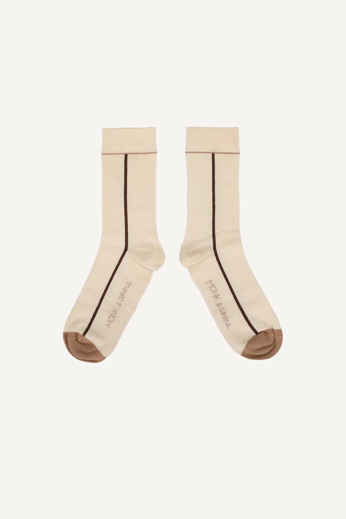Graphic Line Socks- Stone