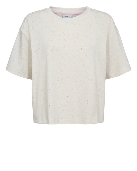 White textured t-shirt on a white background