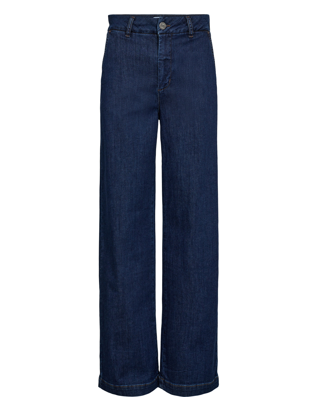 Pair of blue jeans on a white background