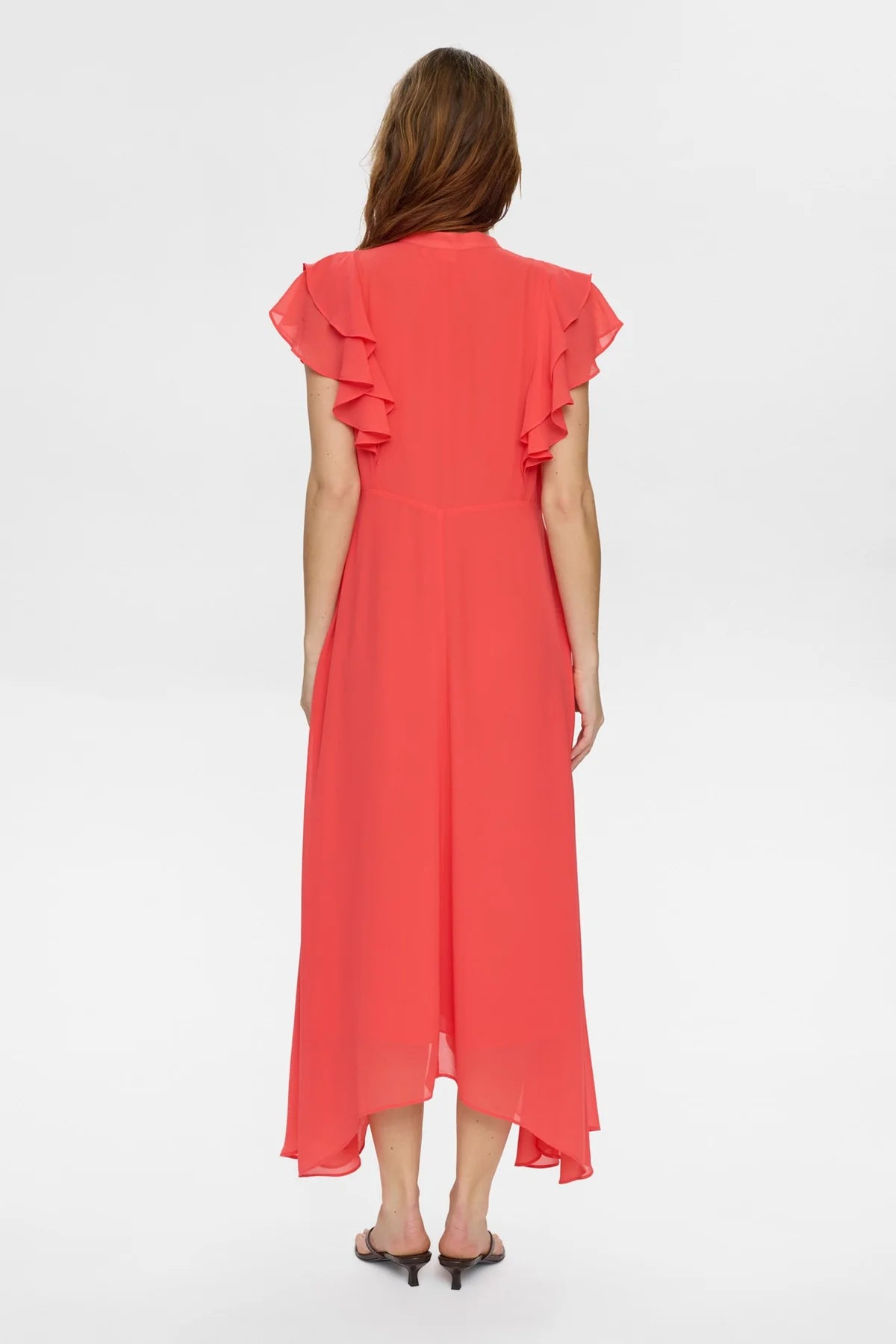 NuParisa Ruffle Dress - Cayenne
