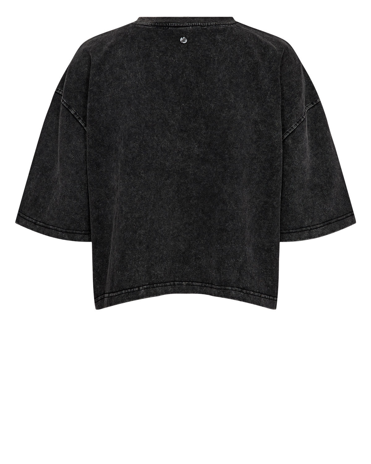 Black t-shirt on a white background