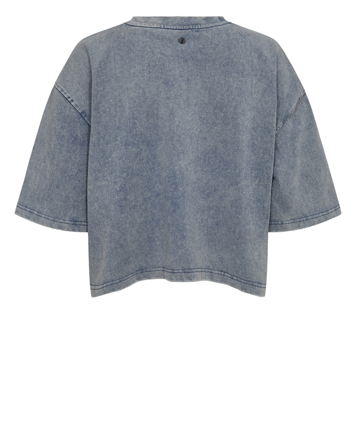 Blue denim shirt on a white background