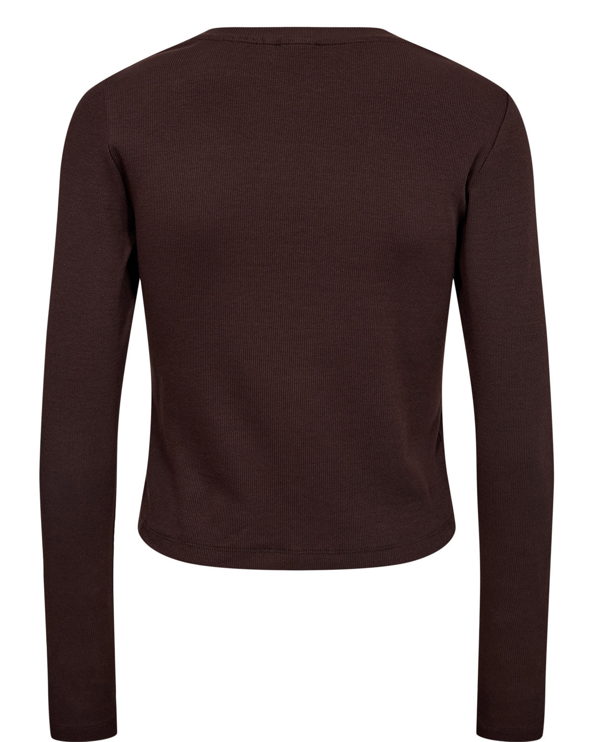Brown long-sleeve shirt on a white background