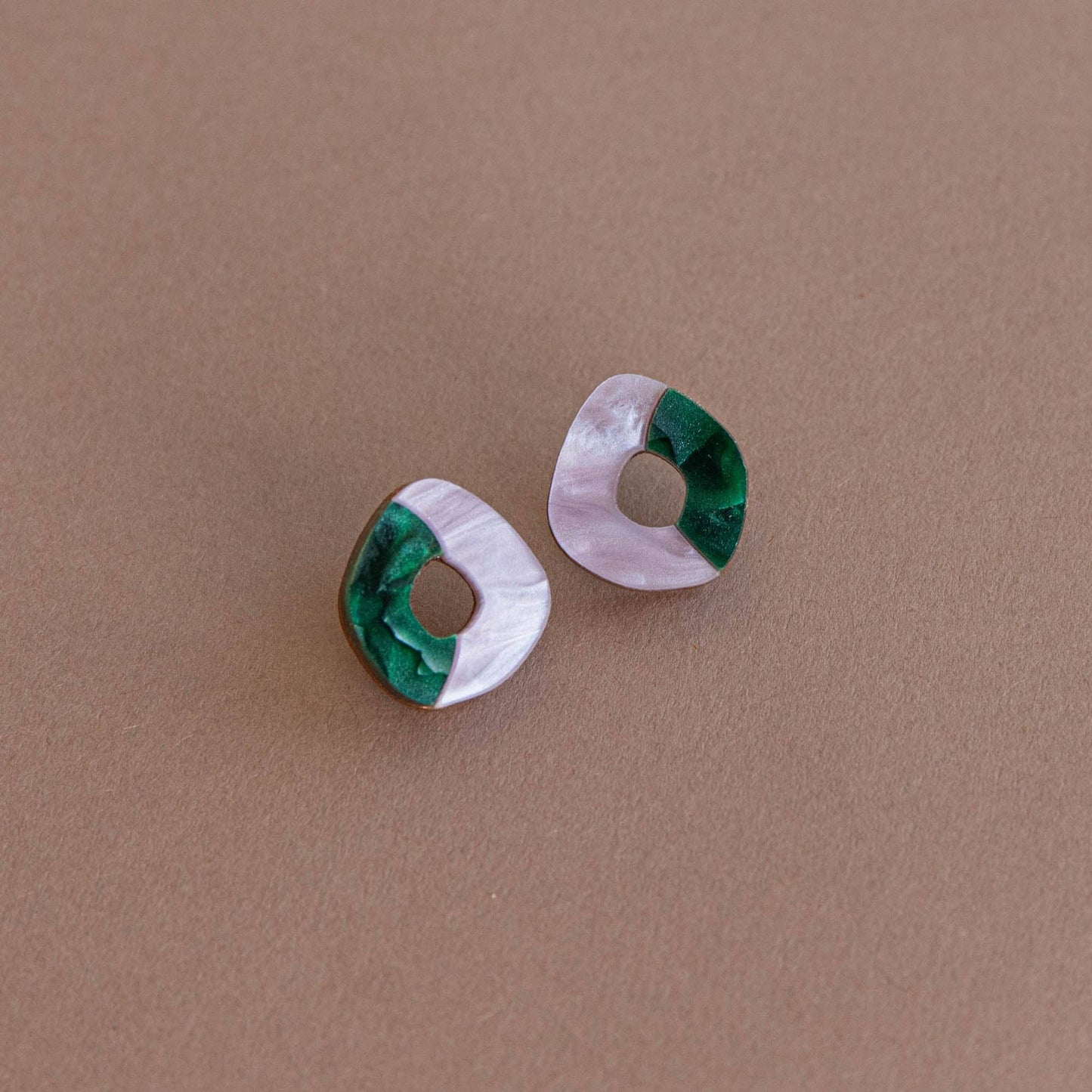 'Oh' Stud Earrings Green Pepper You