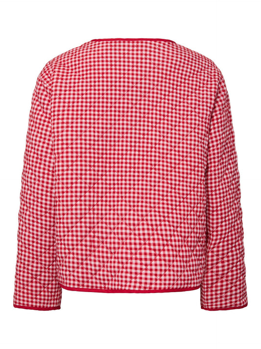 Red and white checkered shirt on a white background