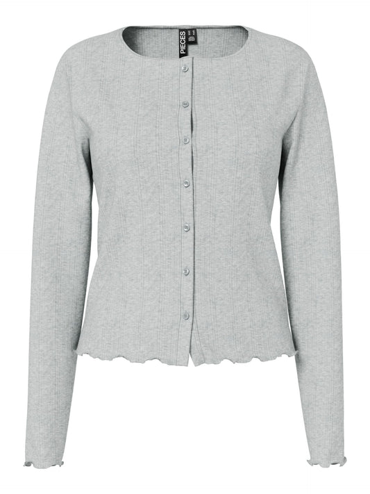 Light gray cardigan on a white background