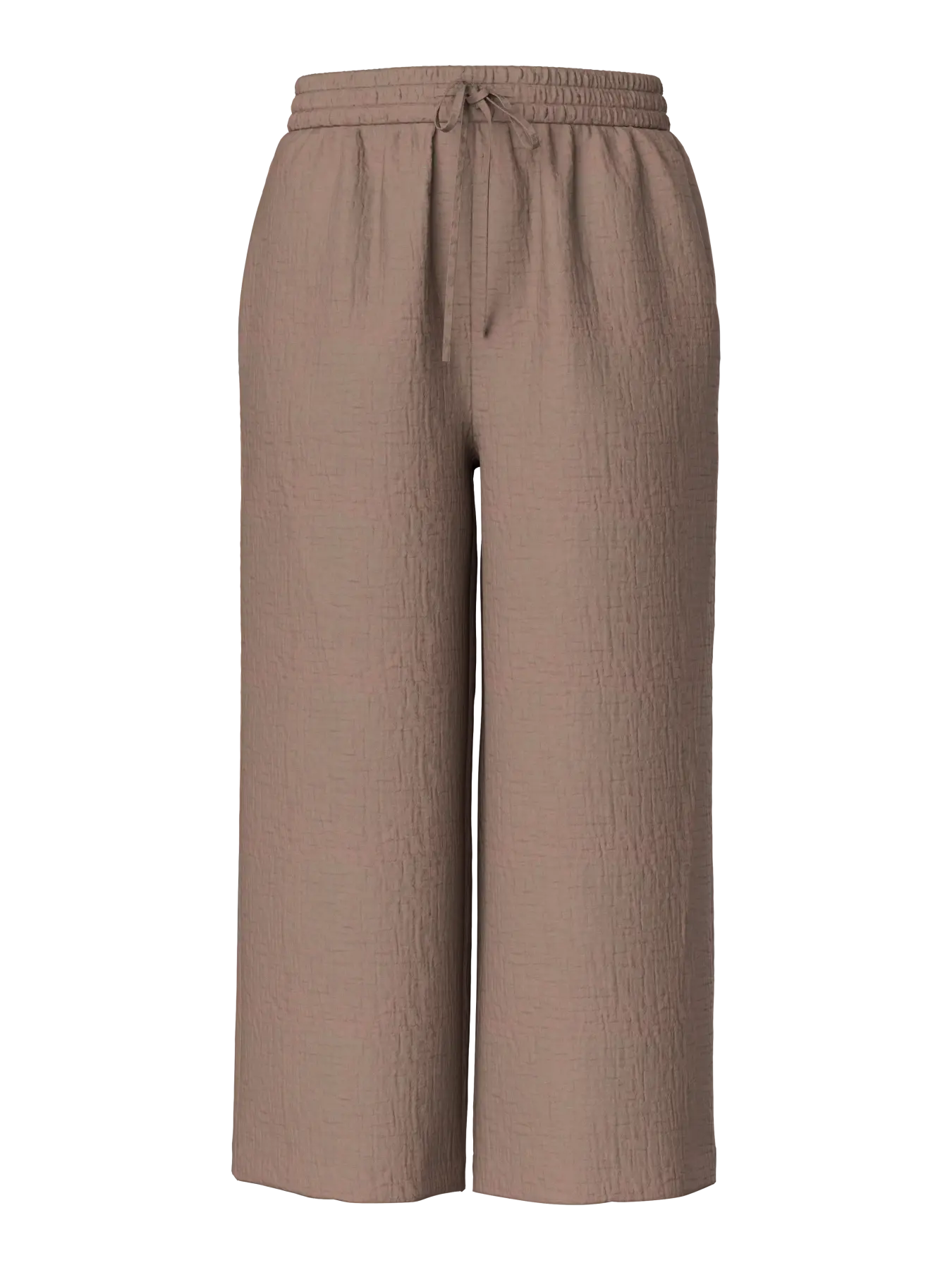 Brown wide-leg pants on a white background