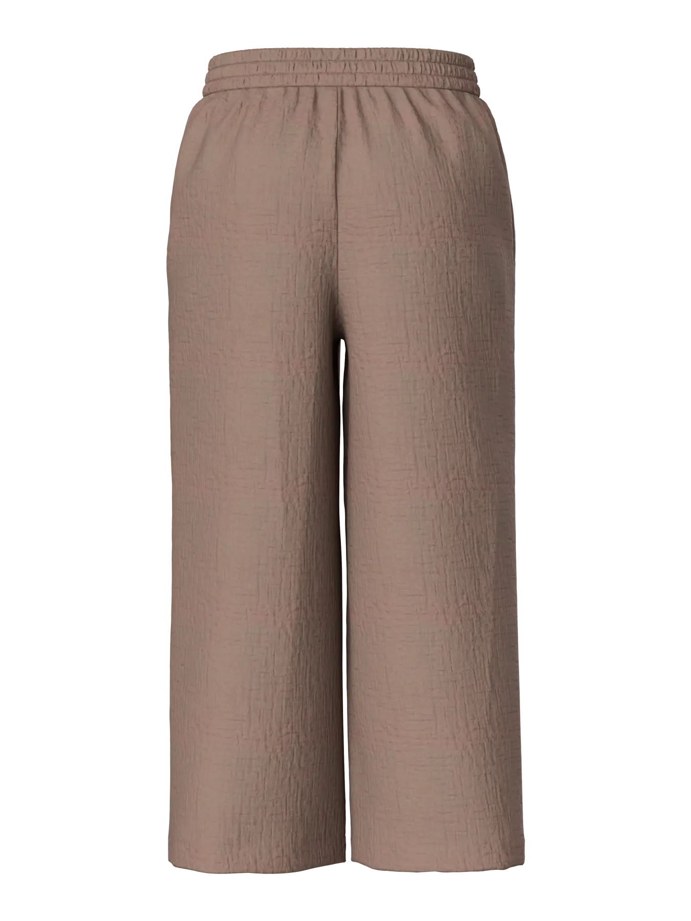 Brown wide-leg pants on a white background
