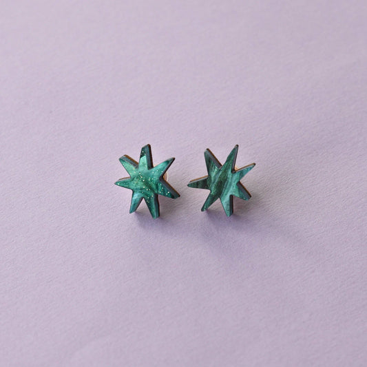 Pepper You Hand Drawn Star Studs