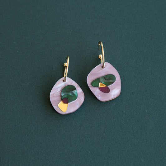 Puddle Hoop Earrings in Lilac Pepper You