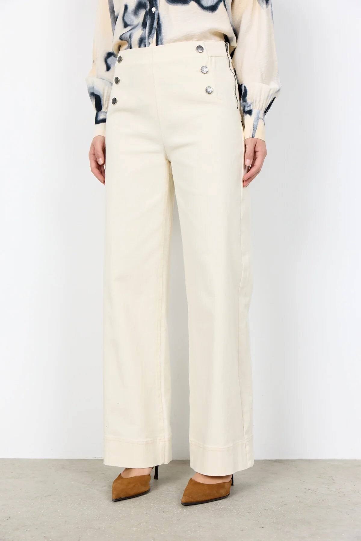 SC-Bess 7B Jeans - Cream