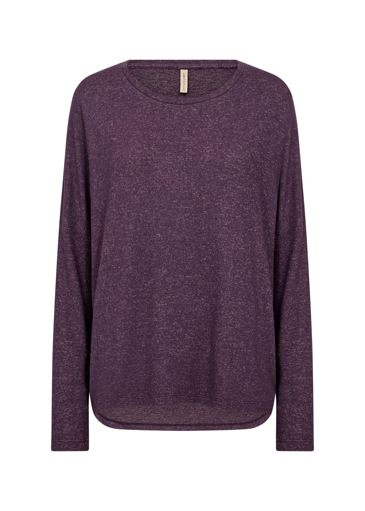 Purple long-sleeve shirt on a white background