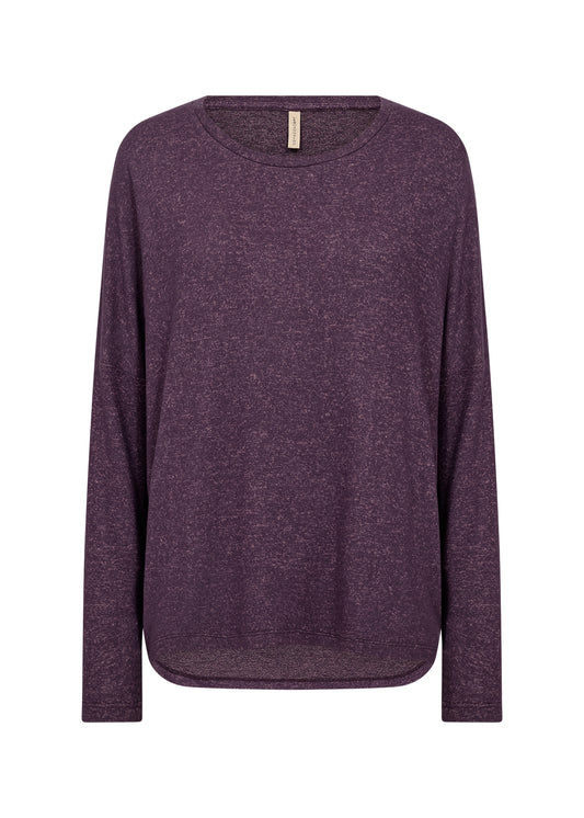Purple long-sleeve shirt on a white background