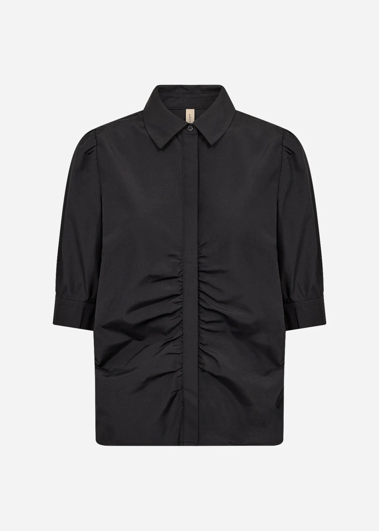 black shirt on a white background