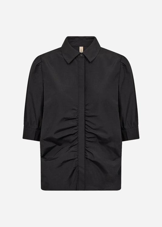 black shirt on a white background