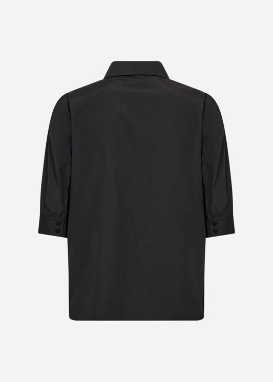 black shirt on a white background