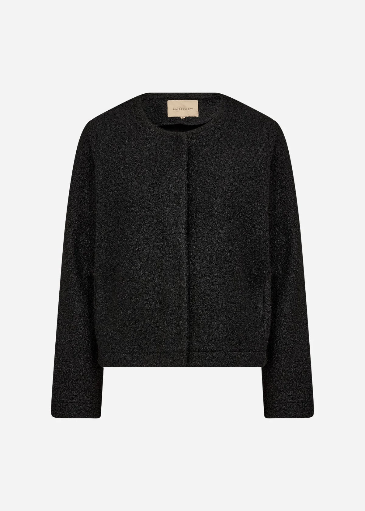 Black jacket on a neutral background