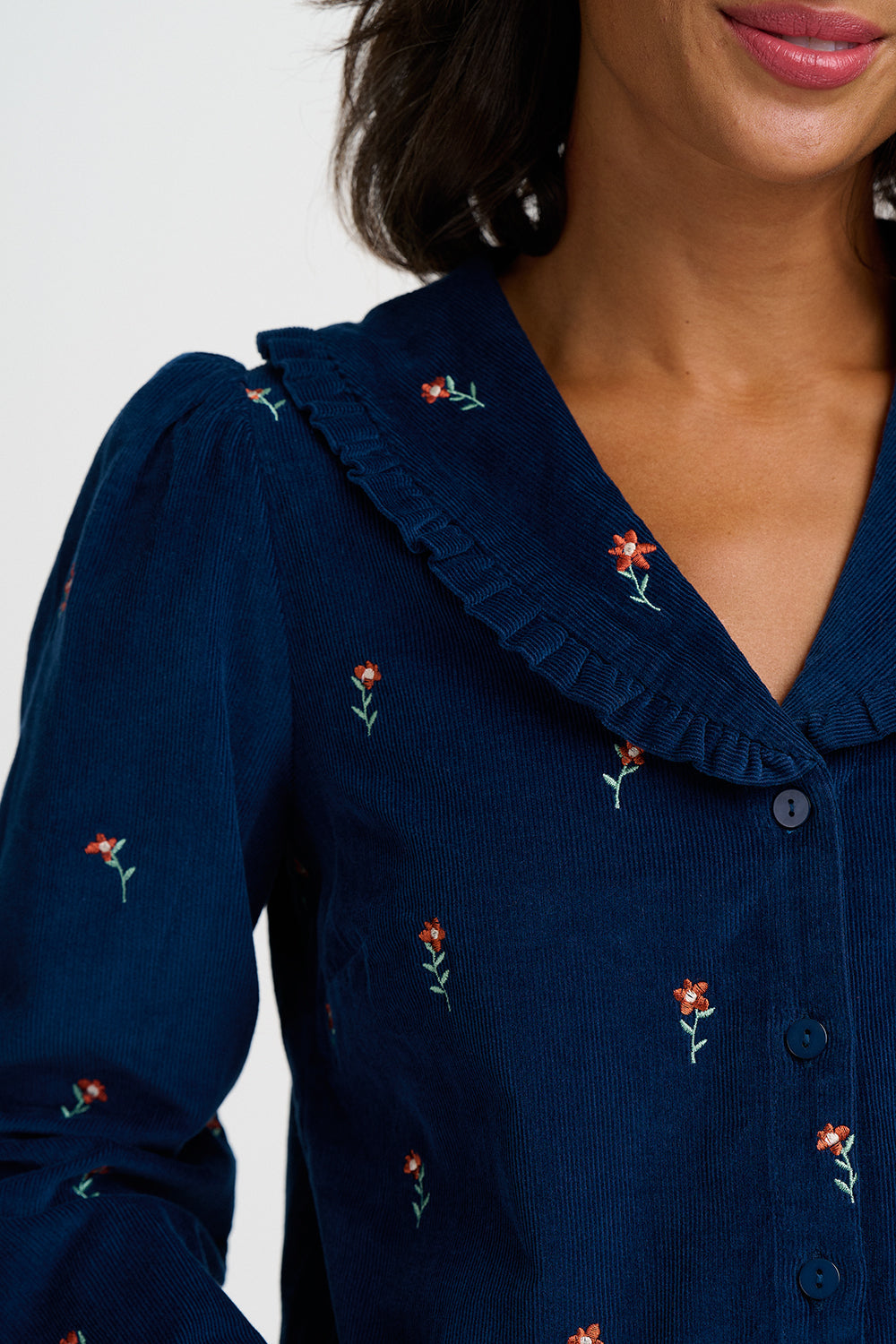 Bea Cord Blouse - Teal