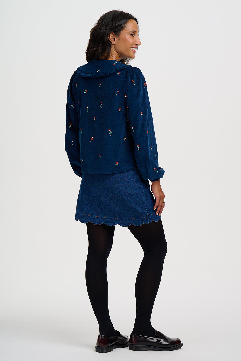 Bea Cord Blouse - Teal