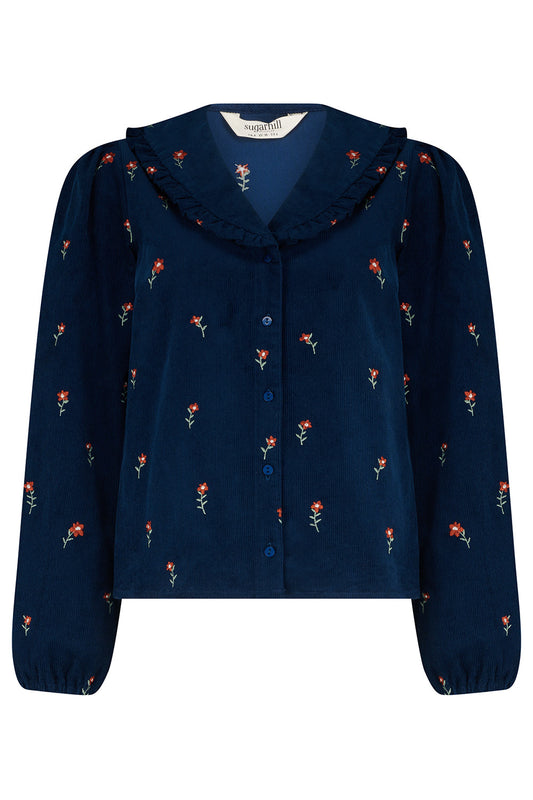 Bea Cord Blouse - Teal