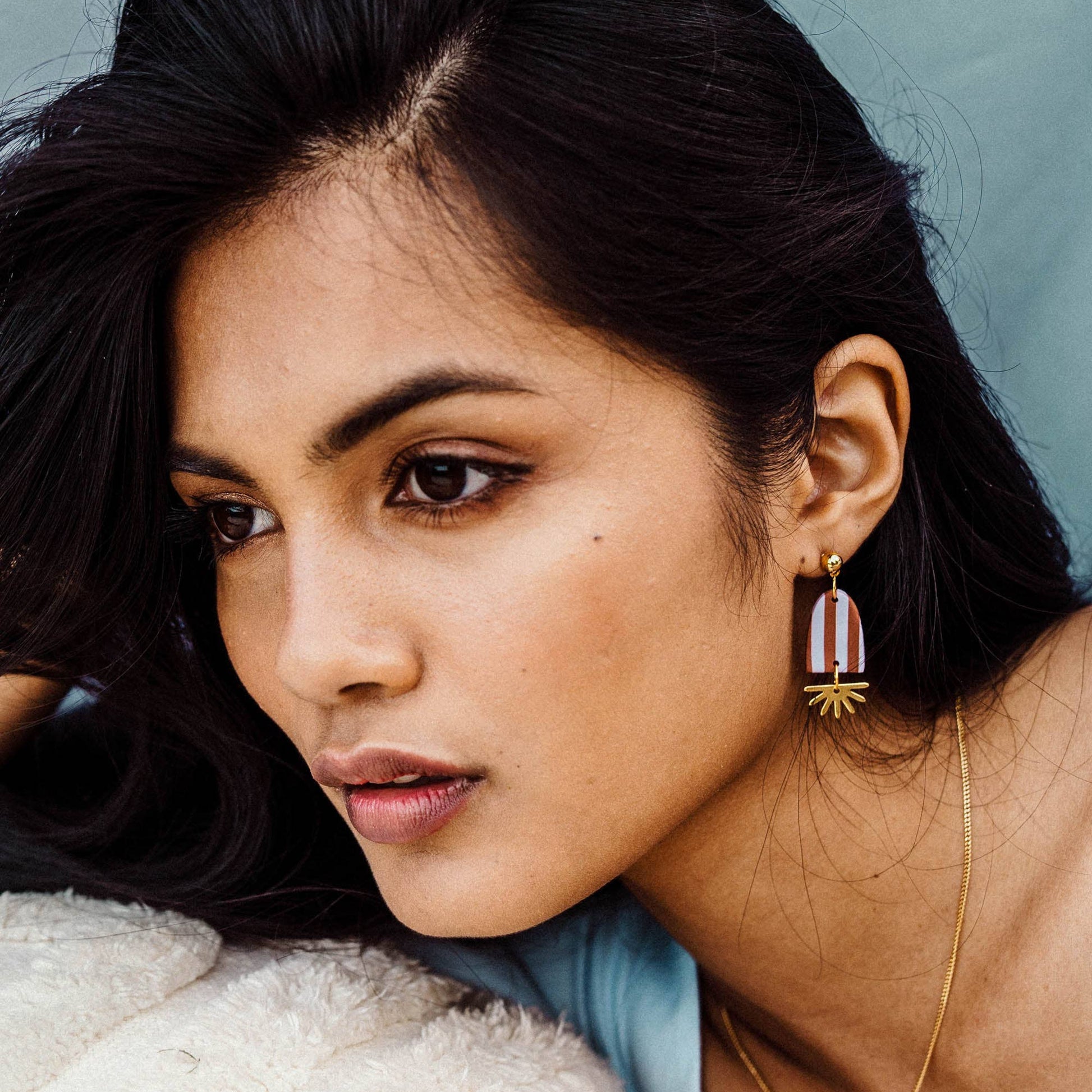 Sunny Stripe Drop Earrings