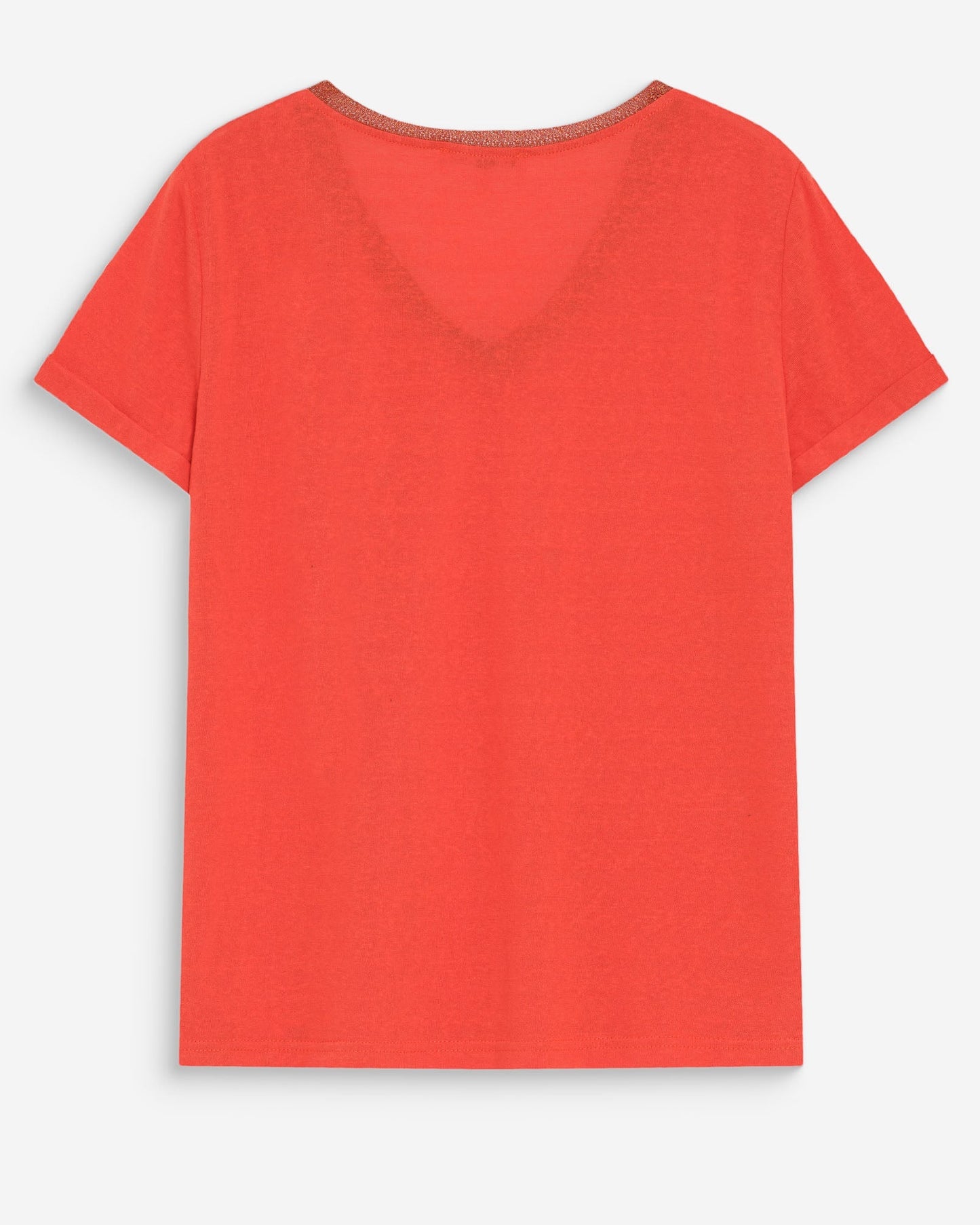 Red t-shirt on a white background