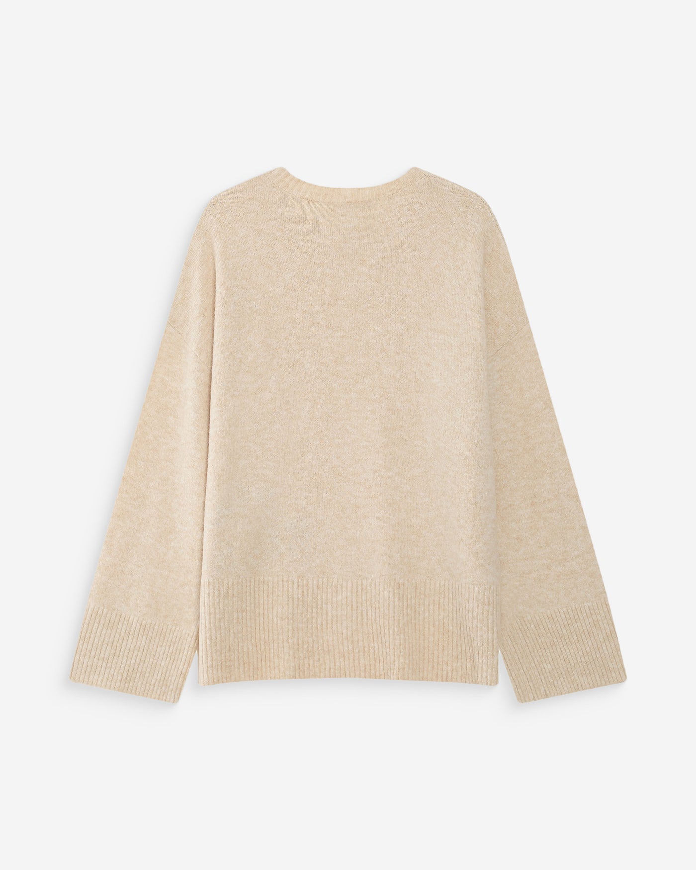 Beige sweater on a white background