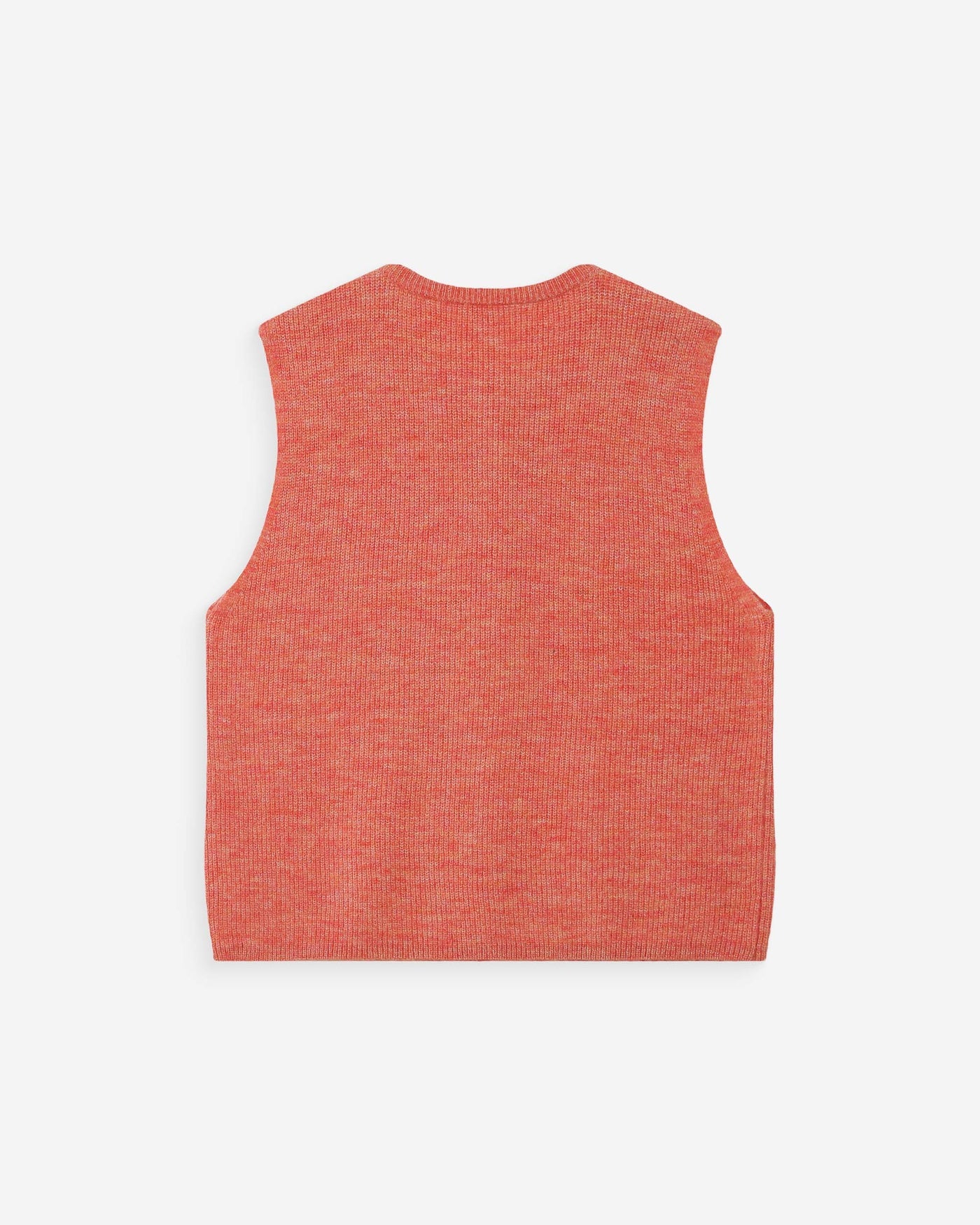 Red sleeveless shirt on a white background