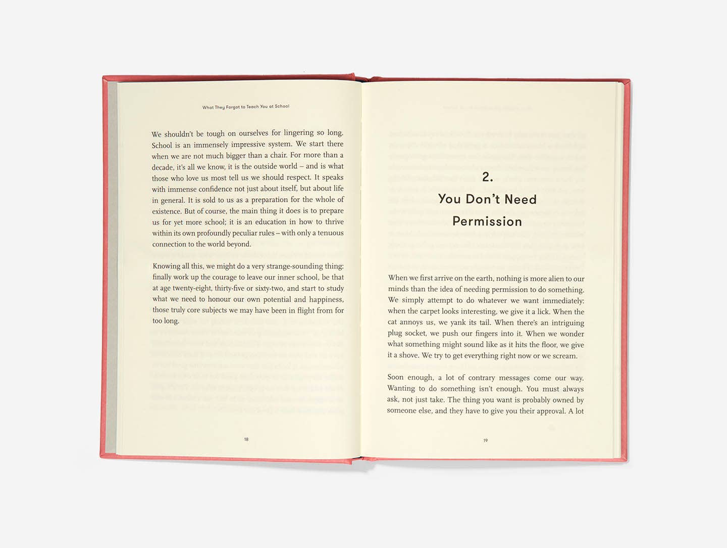 Open book with text on a white background