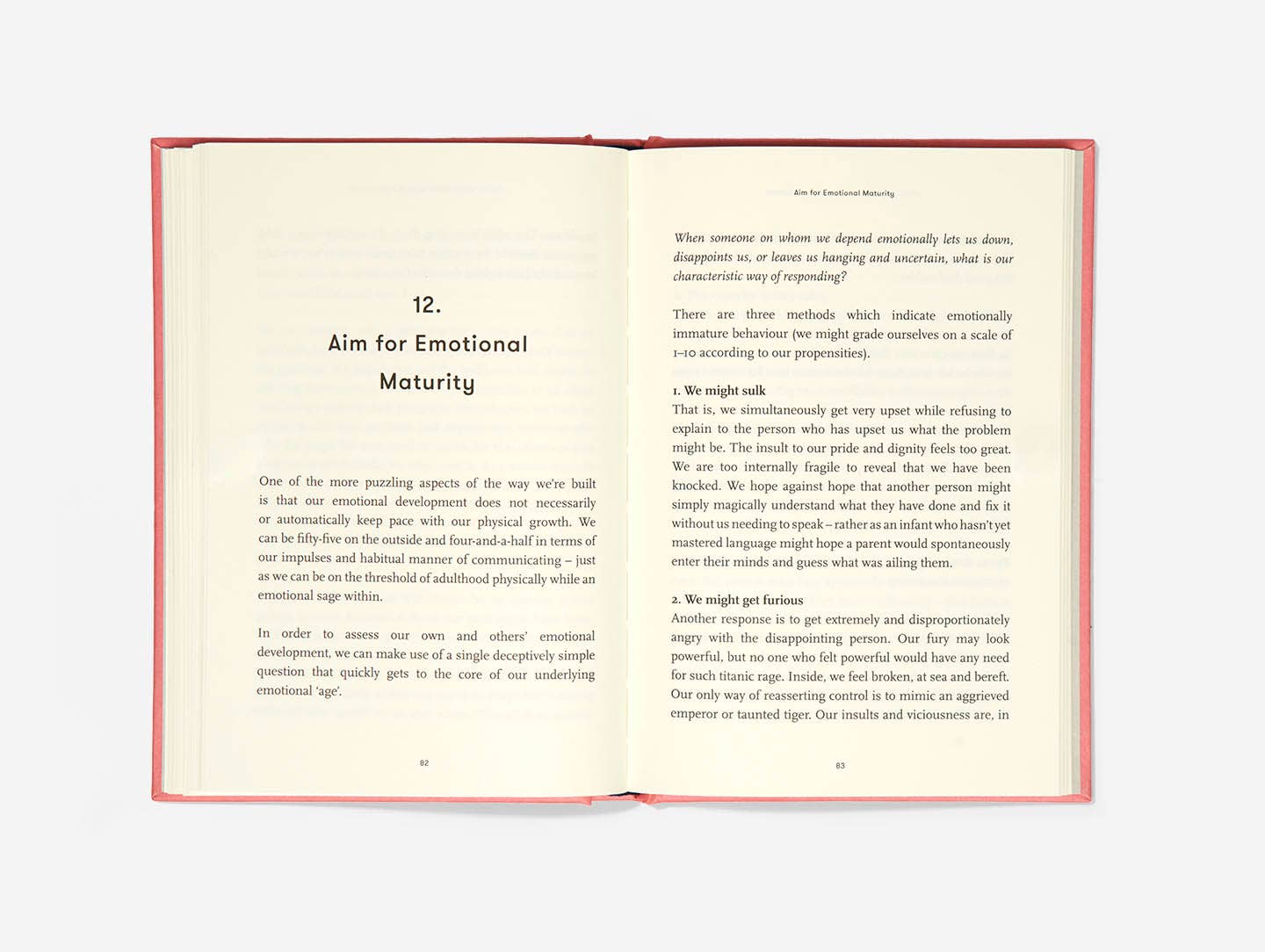 Open book with text on a white background